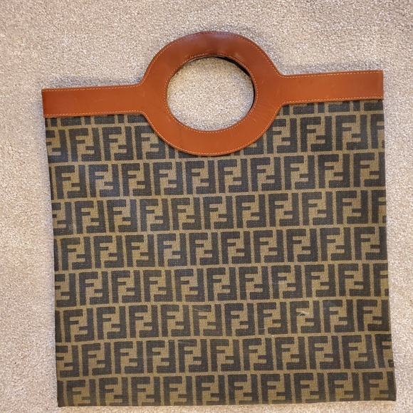 Zucca Fendi Shopper Tote Handbag Purse - Picture 2 of 8